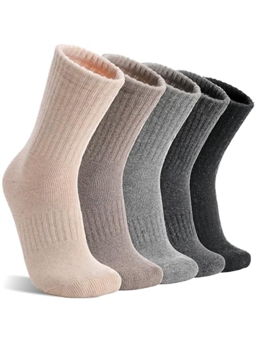 5 Pairs Womens Merino Wool Socks Hiking Warm Winter Thick Thermal Crew